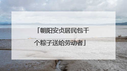 朝阳安贞居民包千个粽子送给劳动者