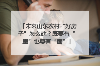 未来山东农村“好房子”怎么建？既要有“里”也要有“面”