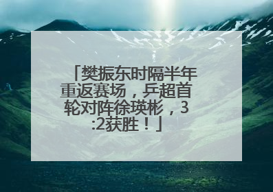 樊振东时隔半年重返赛场，乒超首轮对阵徐瑛彬，3:2获胜！