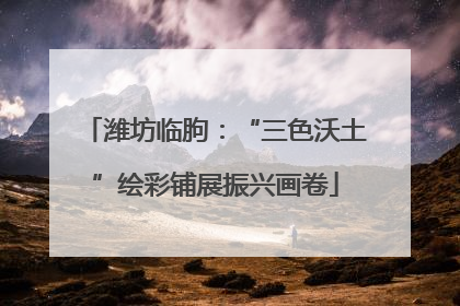 潍坊临朐：“三色沃土”绘彩铺展振兴画卷