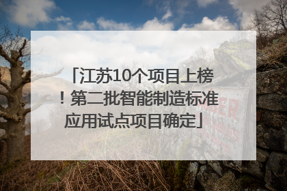 江苏10个项目上榜！第二批智能制造标准应用试点项目确定