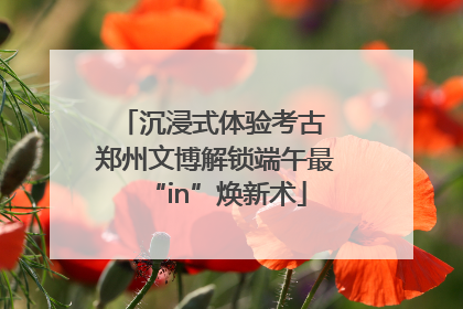 沉浸式体验考古 郑州文博解锁端午最“in”焕新术