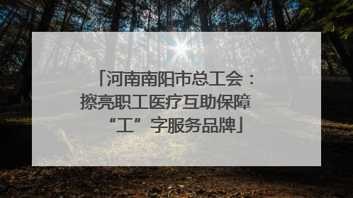 河南南阳市总工会：擦亮职工医疗互助保障“工”字服务品牌