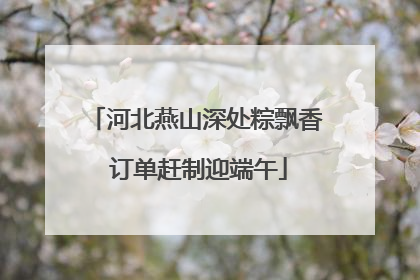 河北燕山深处粽飘香 订单赶制迎端午