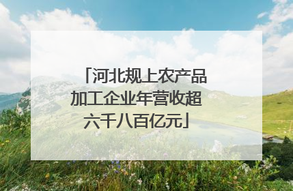 河北规上农产品加工企业年营收超六千八百亿元