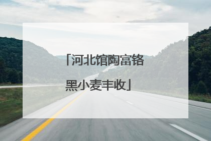 河北馆陶富铬黑小麦丰收