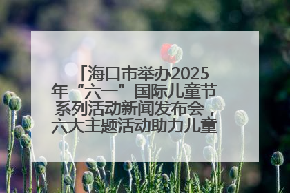 海口市举办2025年“六一”国际儿童节系列活动新闻发布会，六大主题活动助力儿童友好城市建设