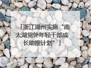 浙江湖州实施“南太湖党外年轻干部成长助推计划”