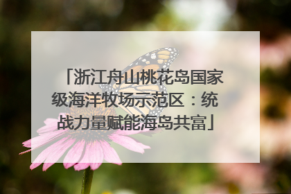 浙江舟山桃花岛国家级海洋牧场示范区：统战力量赋能海岛共富
