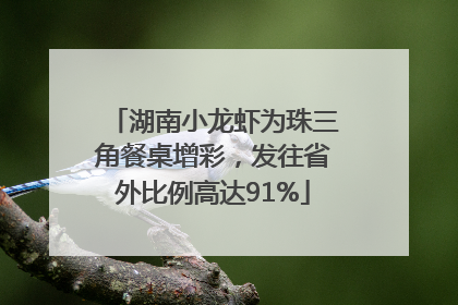 湖南小龙虾为珠三角餐桌增彩，发往省外比例高达91%