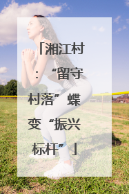 湘江村：“留守村落”蝶变“振兴标杆”