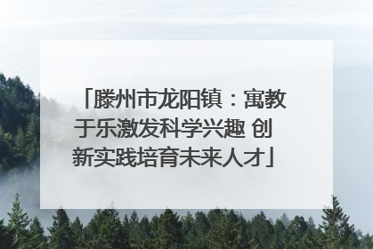 滕州市龙阳镇：寓教于乐激发科学兴趣 创新实践培育未来人才