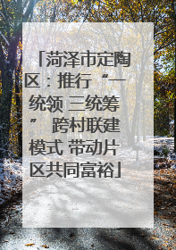 菏泽市定陶区：推行“一统领 三统筹” 跨村联建模式 带动片区共同富裕