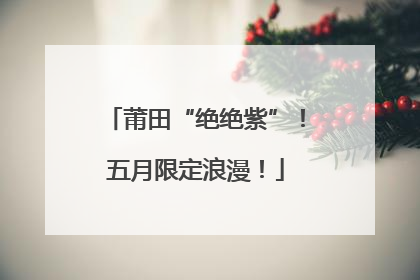 莆田“绝绝紫”！五月限定浪漫！