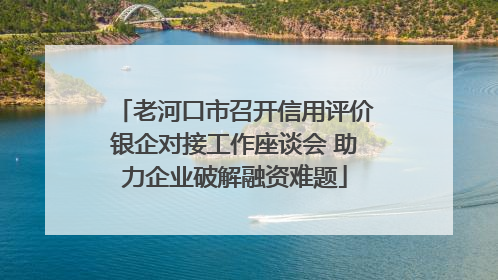 老河口市召开信用评价银企对接工作座谈会 助力企业破解融资难题