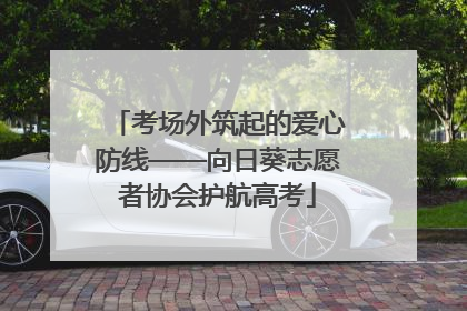考场外筑起的爱心防线——向日葵志愿者协会护航高考