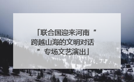 联合国迎来河南“跨越山海的文明对话”专场文艺演出