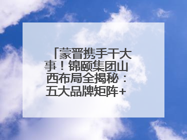 蒙晋携手干大事！锦颐集团山西布局全揭秘：五大品牌矩阵+双轮驱动模式