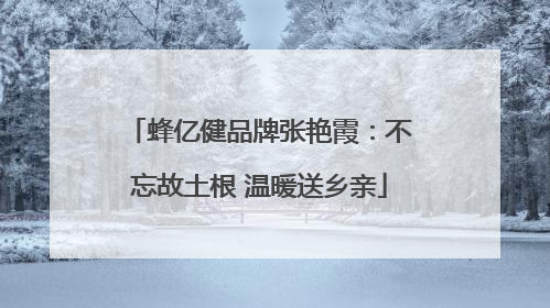 蜂亿健品牌张艳霞：不忘故土根 温暖送乡亲