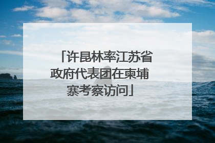 许昆林率江苏省政府代表团在柬埔寨考察访问