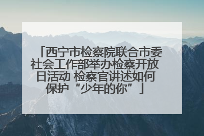 西宁市检察院联合市委社会工作部举办检察开放日活动 检察官讲述如何保护“少年的你”