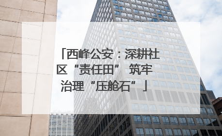 西峰公安：深耕社区“责任田” 筑牢治理“压舱石”