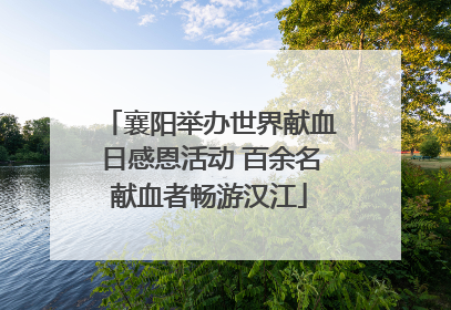 襄阳举办世界献血日感恩活动 百余名献血者畅游汉江