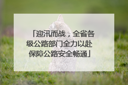 迎汛而战，全省各级公路部门全力以赴保障公路安全畅通
