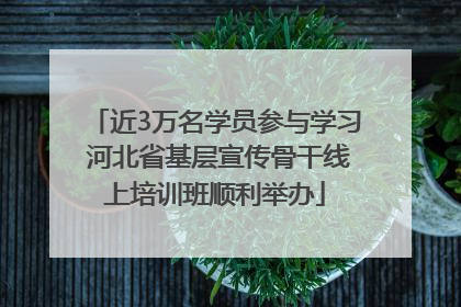 近3万名学员参与学习 河北省基层宣传骨干线上培训班顺利举办