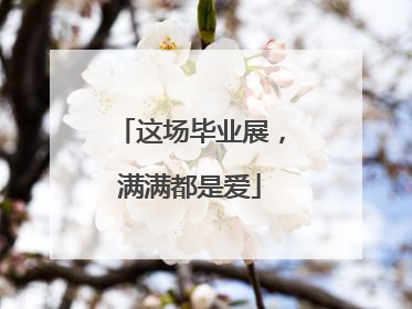 这场毕业展，满满都是爱