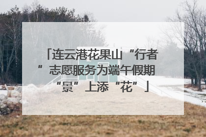 连云港花果山“行者”志愿服务为端午假期“景”上添“花”