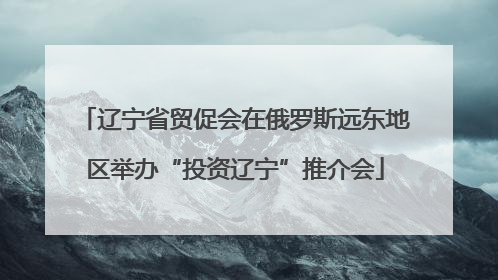 辽宁省贸促会在俄罗斯远东地区举办“投资辽宁”推介会