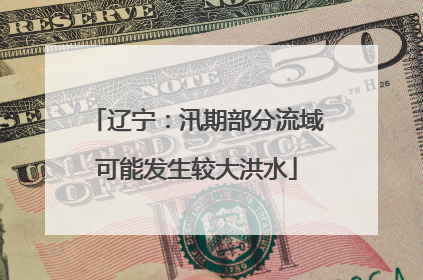 辽宁：汛期部分流域可能发生较大洪水