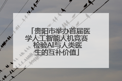 贵阳市举办首届医学人工智能人机竞赛 检验AI与人类医生的互补价值