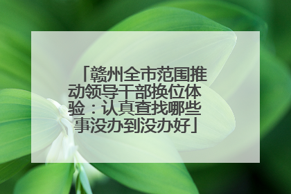 赣州全市范围推动领导干部换位体验：认真查找哪些事没办到没办好