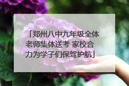 郑州八中九年级全体老师集体送考 家校合力为学子们保驾护航