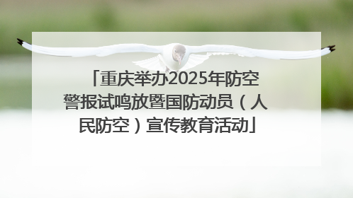 重庆举办2025年防空警报试鸣放暨国防动员（人民防空）宣传教育活动