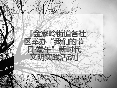 金家岭街道各社区举办“我们的节日·端午”新时代文明实践活动
