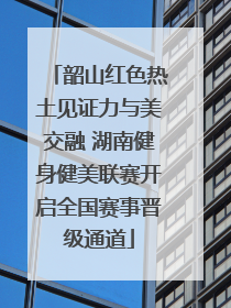 韶山红色热土见证力与美交融 湖南健身健美联赛开启全国赛事晋级通道