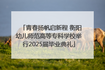 青春扬帆启新程 衡阳幼儿师范高等专科学校举行2025届毕业典礼
