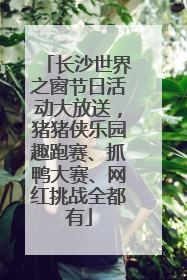 长沙世界之窗节日活动大放送，猪猪侠乐园趣跑赛、抓鸭大赛、网红挑战全都有