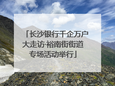 长沙银行千企万户大走访·裕南街街道专场活动举行