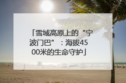 雪域高原上的“宁波门巴”：海拔4500米的生命守护