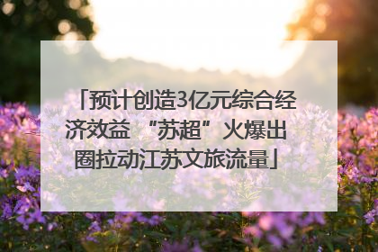 预计创造3亿元综合经济效益 “苏超”火爆出圈拉动江苏文旅流量