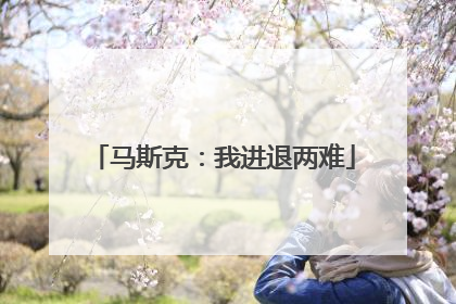 马斯克：我进退两难