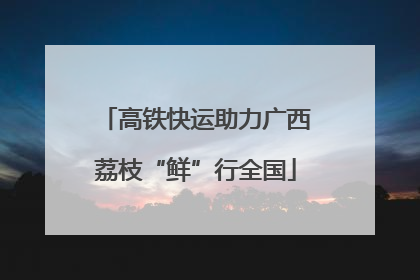 高铁快运助力广西荔枝“鲜”行全国