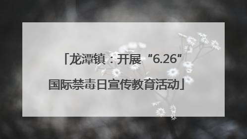 龙潭镇：开展“6.26”国际禁毒日宣传教育活动
