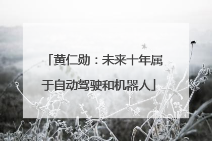 黄仁勋：未来十年属于自动驾驶和机器人