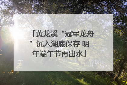 黄龙溪“冠军龙舟”沉入湖底保存 明年端午节再出水