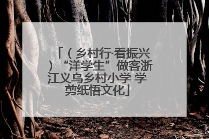 （乡村行·看振兴）“洋学生”做客浙江义乌乡村小学 学剪纸悟文化